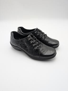 Romika Oxford Shoes Womens Size 6.5 Black Leather Comfort Casual Lace Up EU 37